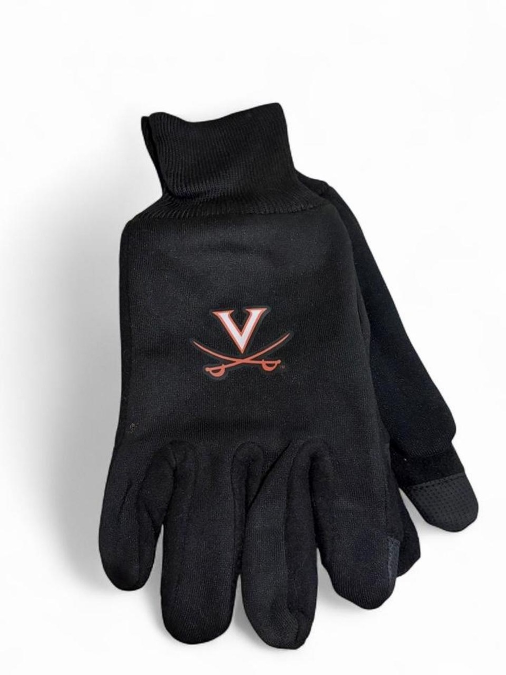 NWT Virginia Cavaliers Black Logo Knit Gloves OS